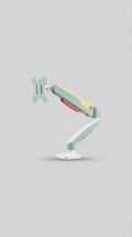 Ergonomic Monitor Arm in Matte White