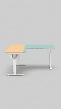 L-Shaped Electric Desk with Spacious Surface