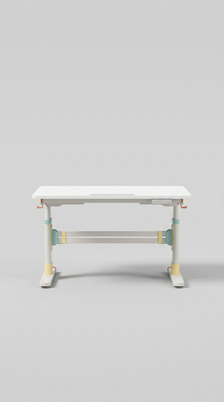 Kids' Adjustable Desk with Rounded Edges